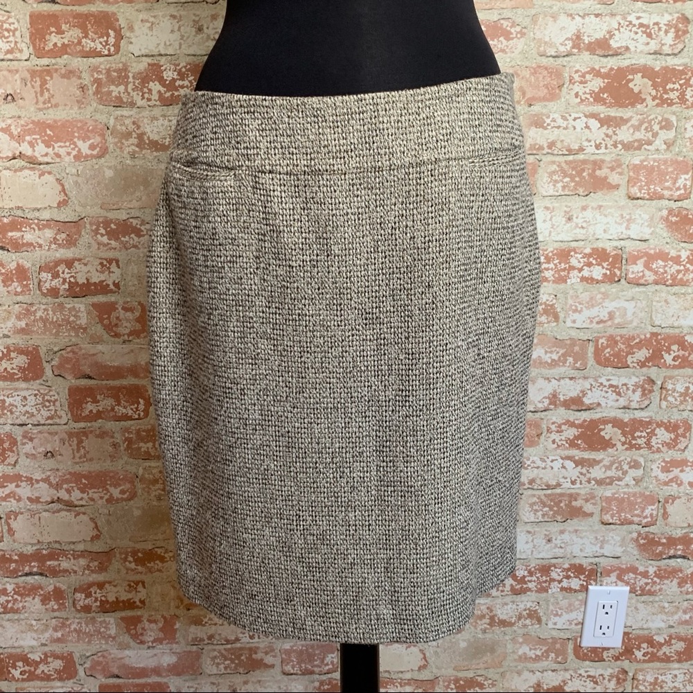 Evan Picone Tan Tweed Pencil Skirt Size 14